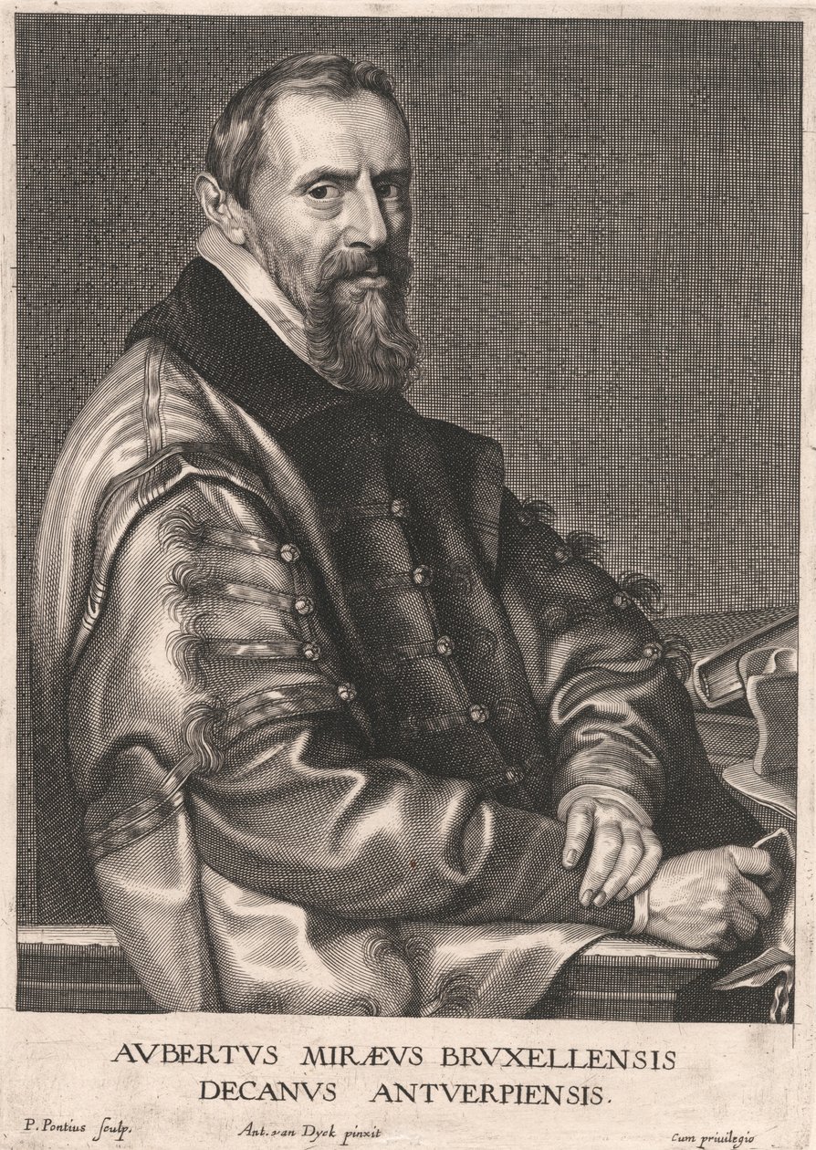 Aubertus Mireus z Brukseli, dziekan Antwerpii autorstwa Paulus Pontius