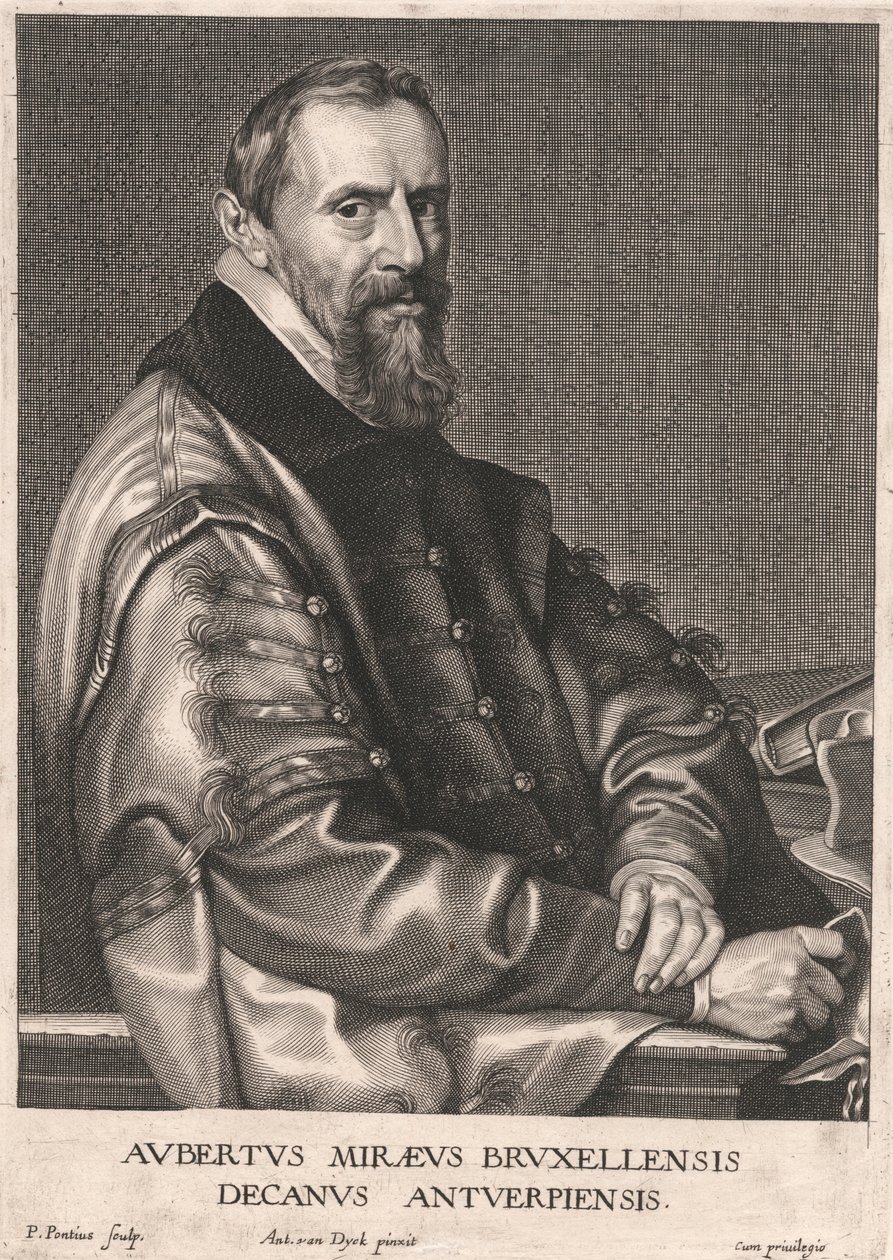 Aubertus Mireus z Brukseli, dziekan Antwerpii autorstwa Paulus Pontius
