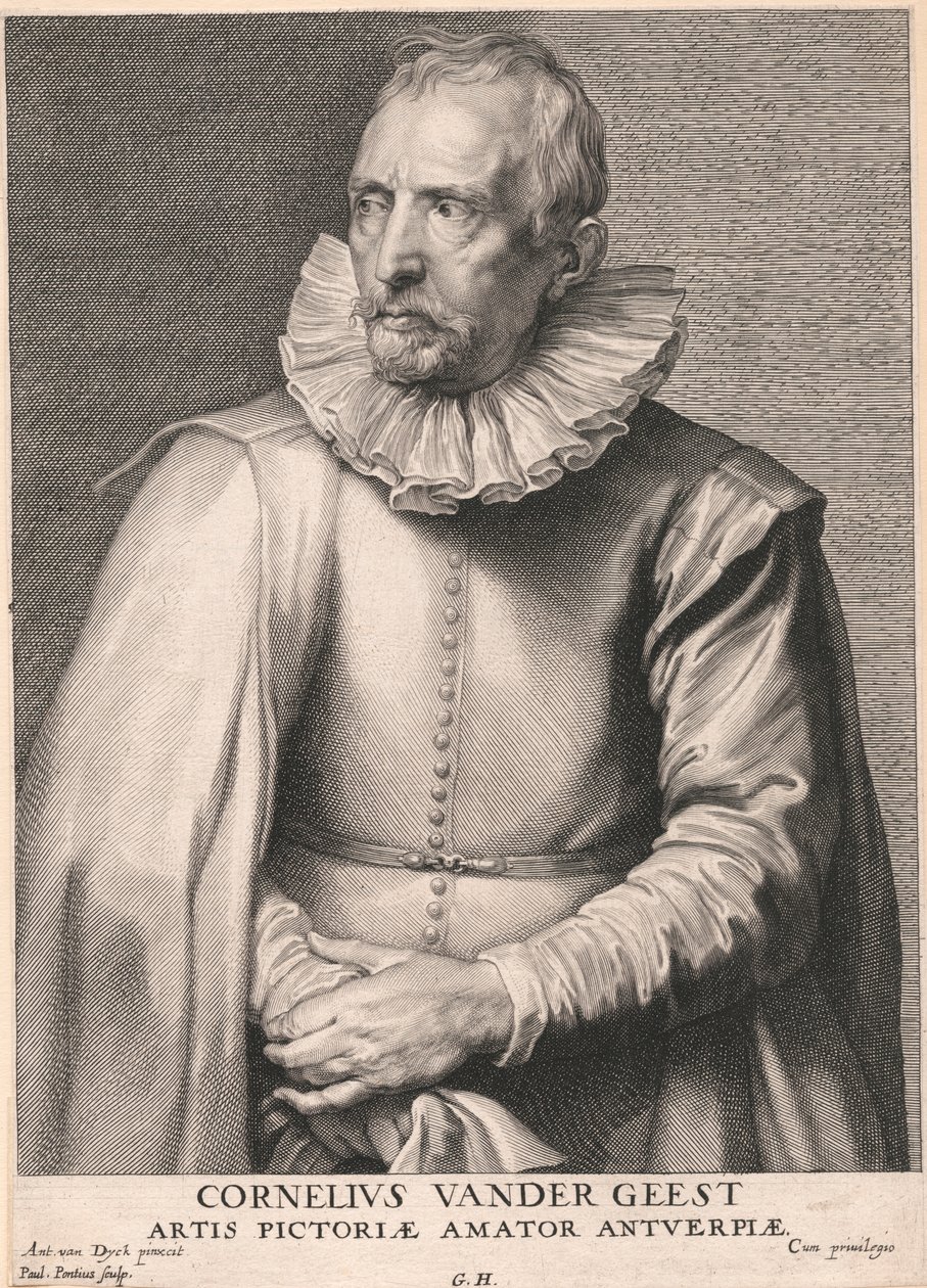 Cornelis Van Der Geest, miłośnik sztuki z Antwerpii autorstwa Paulus Pontius