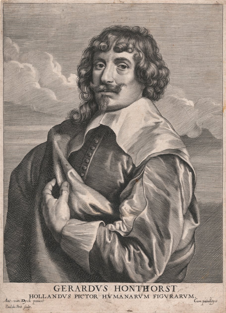 Gerardus Honthorst, holenderski malarz postaci ludzkich autorstwa Paulus Pontius