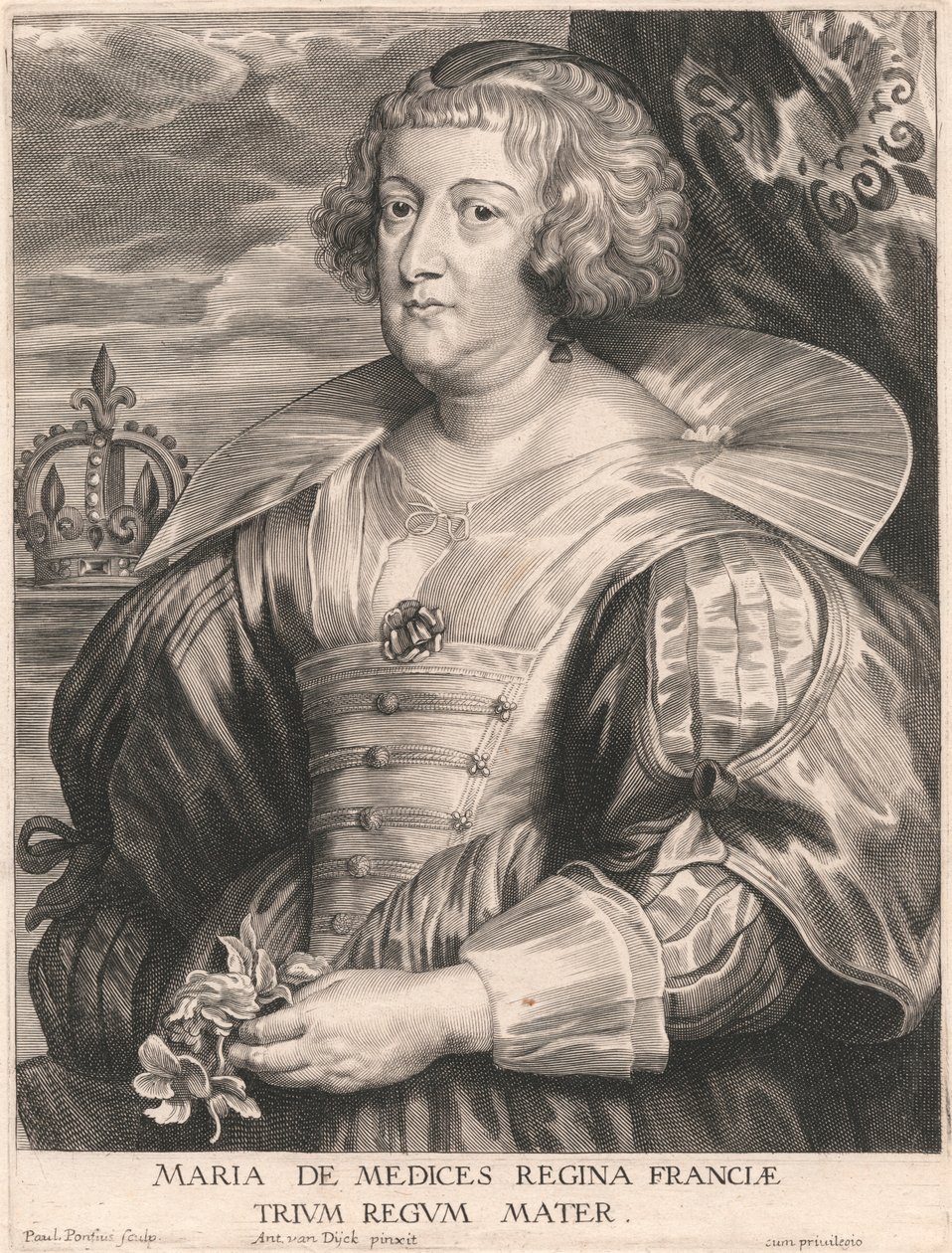 Marie de Medicis, królowa Francji, matka Trzech Króli autorstwa Paulus Pontius