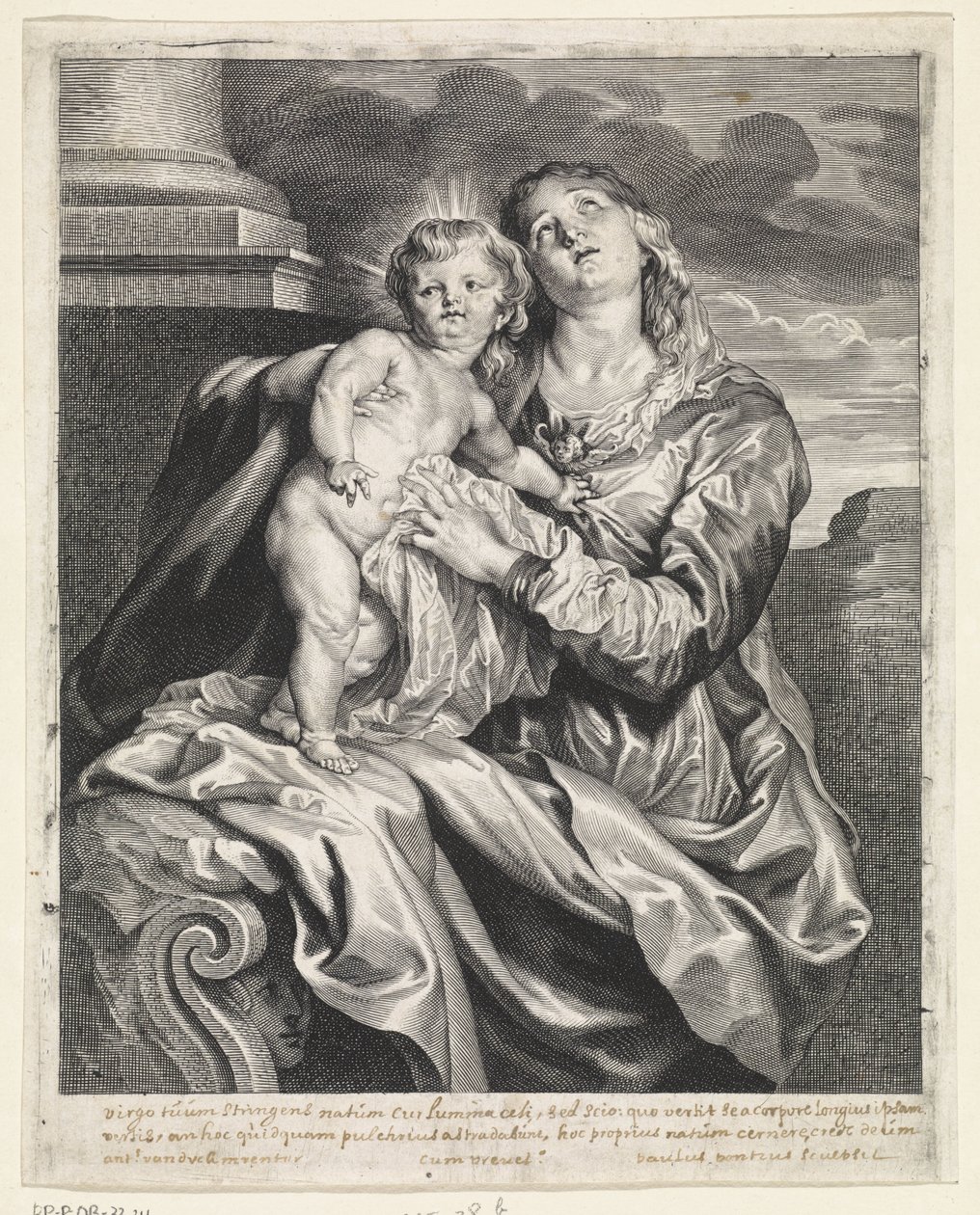 Maria z Dzieciątkiem Jezus autorstwa Paulus Pontius