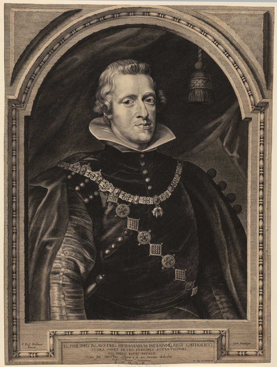 Portret Filipa IV, króla Hiszpanii autorstwa Paulus Pontius