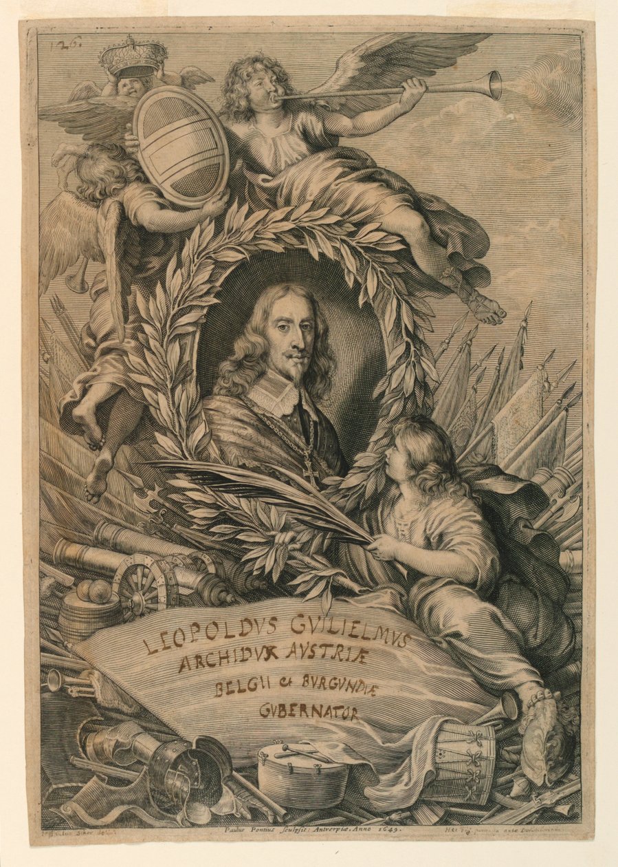 Portret arcyksięcia Leopolda Wilhelma (1614-1662) autorstwa Paulus Pontius