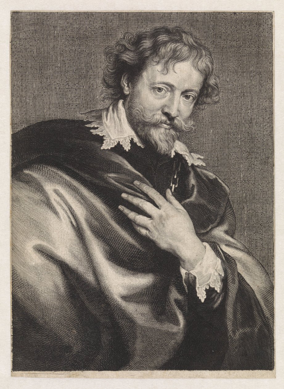 Portret malarza Petera Paula Rubensa autorstwa Paulus Pontius