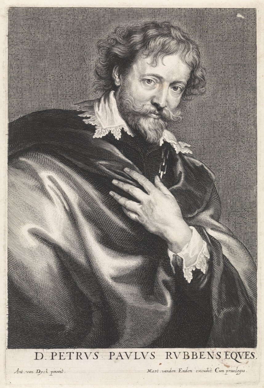 Portret malarza Petera Paula Rubensa autorstwa Paulus Pontius