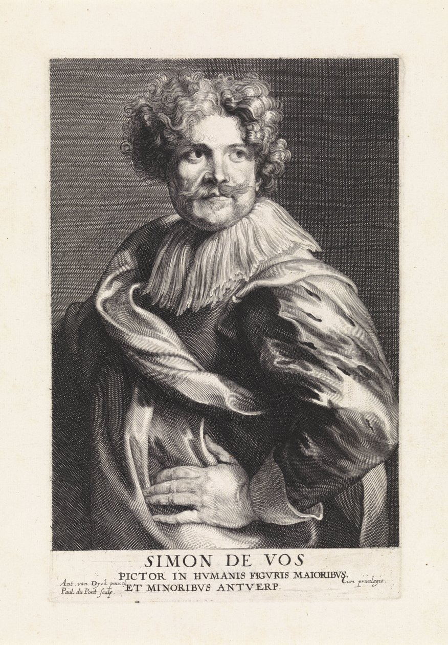 Portret malarza Simona de Vos autorstwa Paulus Pontius