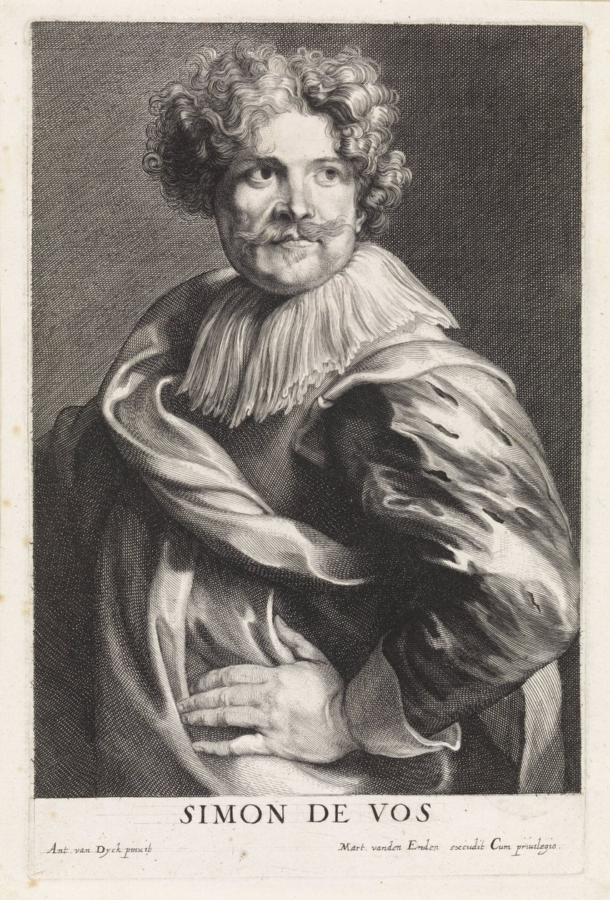 Portret malarza Simona de Vosa autorstwa Paulus Pontius