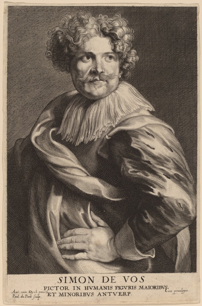 Szymon de Vos autorstwa Paulus Pontius after Sir Anthony van Dyck