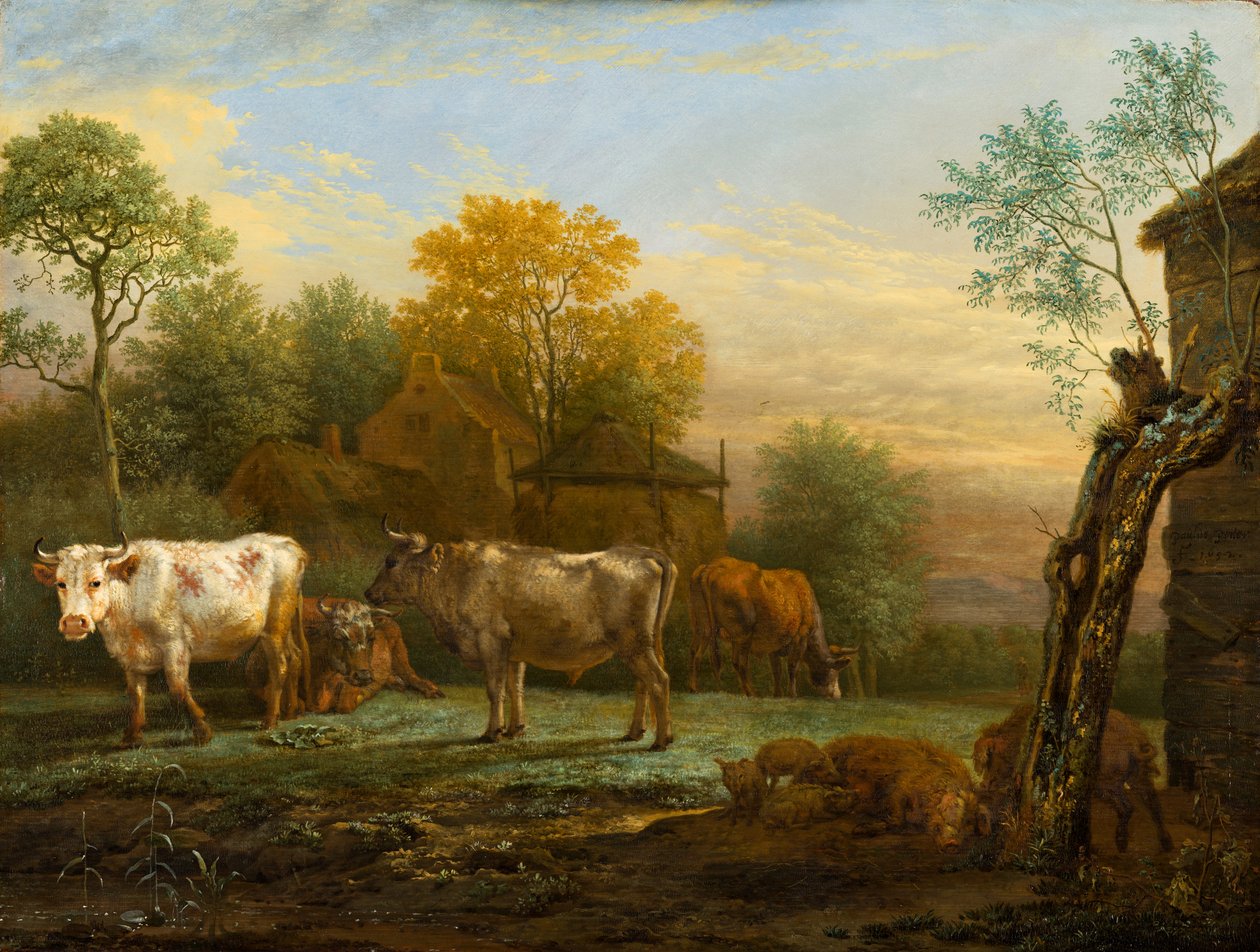 Bydło na łące autorstwa Paulus Potter