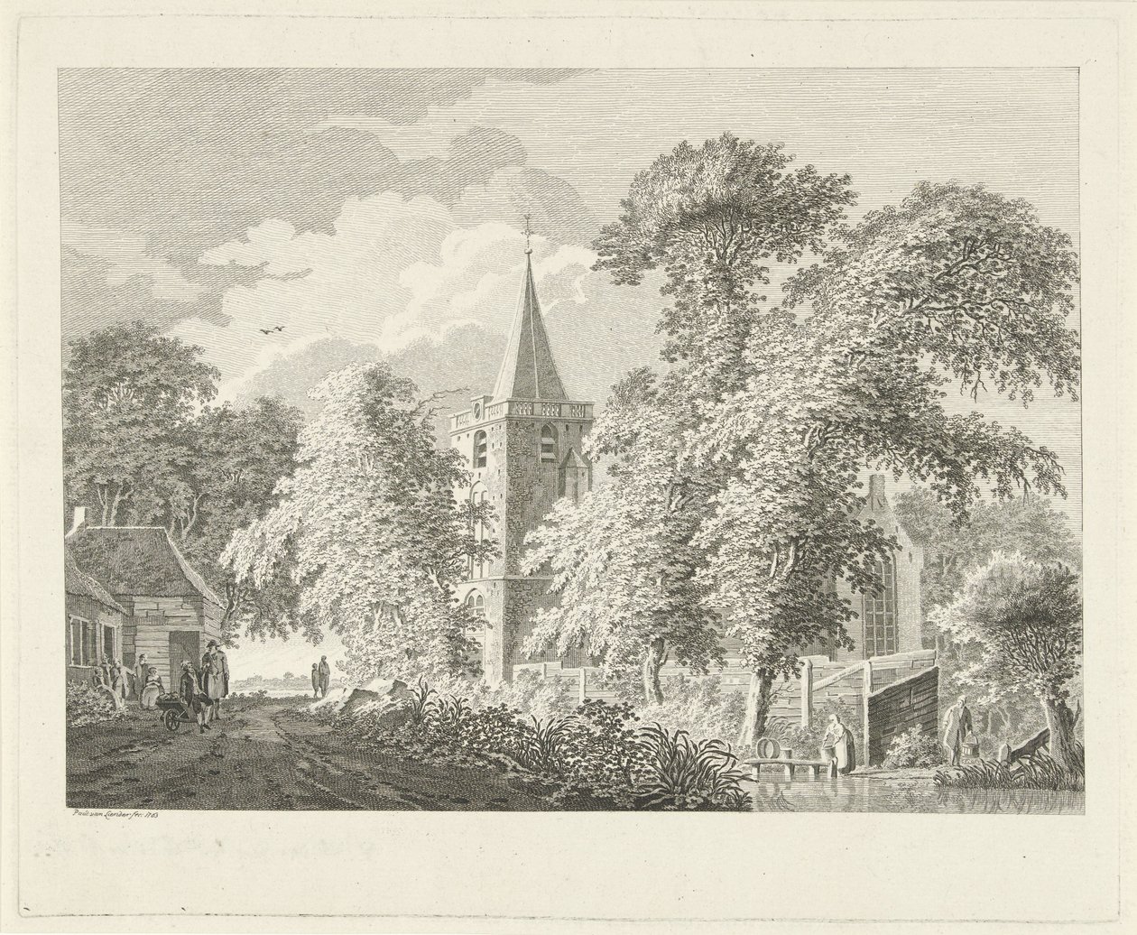 Widok wsi w Maartensdijk, 1753 autorstwa Paulus van Liender