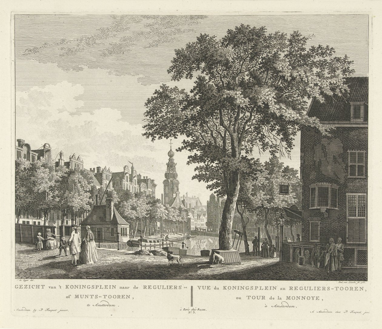 Widok na Munttoren w Amsterdamie Widok z 