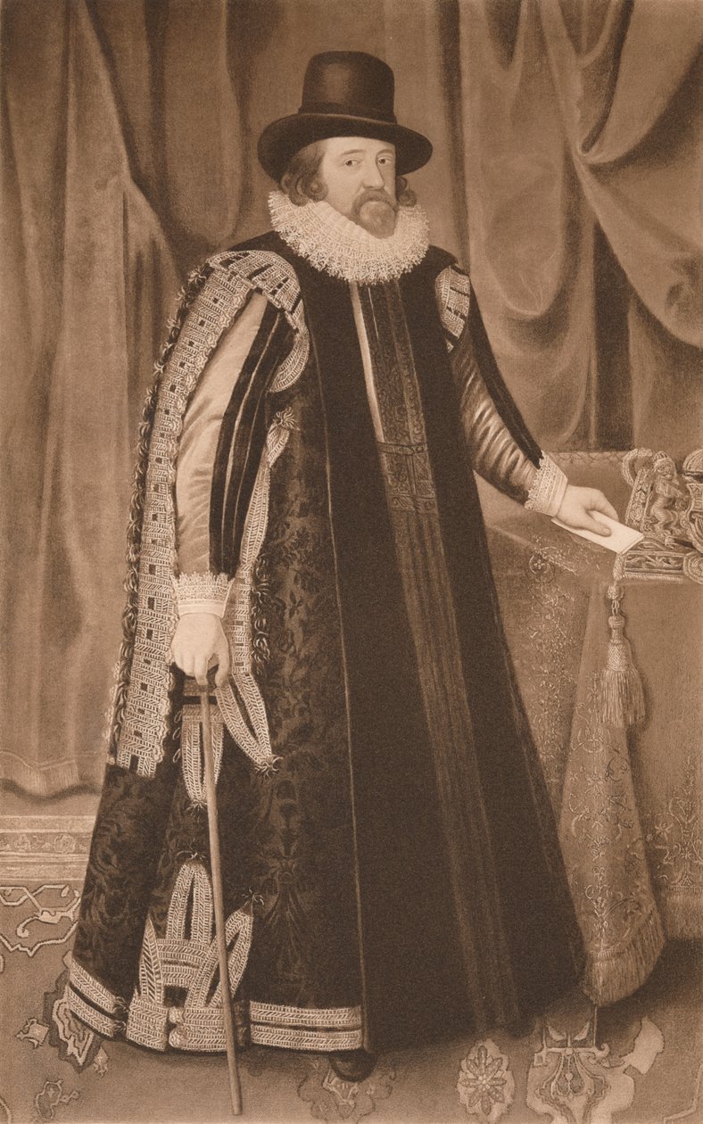 Francis Bacon, wicehrabia St. Albans, c1600, 1904 autorstwa Paulus van Somer