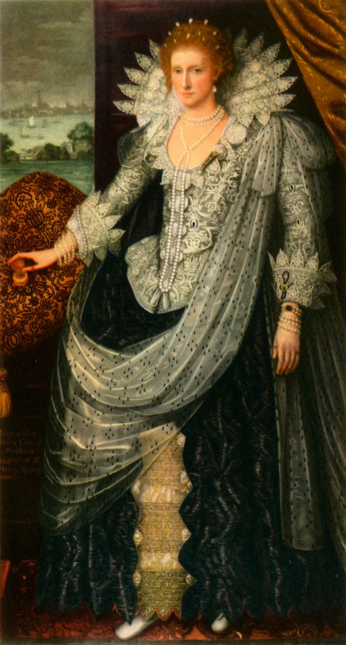 „Mary Sidney, hrabina Pembroke”, ok. 1600, 1942 r. autorstwa Paulus van Somer