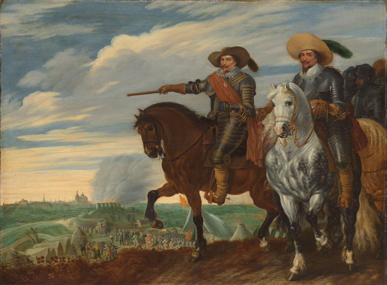 Fryderyk Henryk i Ernst Kazimierz z Nassau-Dietz podczas oblężenia Hertogenboscha Książę Frederik Hendrik i hrabia Ernst Kazimierz podczas oblężenia 