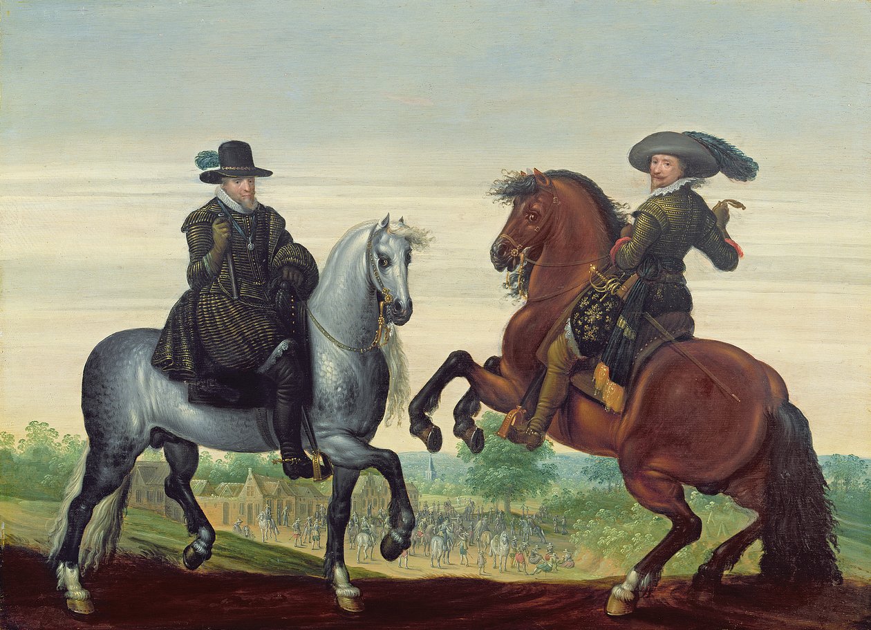 Maurits (1567-1625) i Frederik Hendrik (1584-1647) z Nassau, Princes of Orange autorstwa Pauwels van Hillegaert