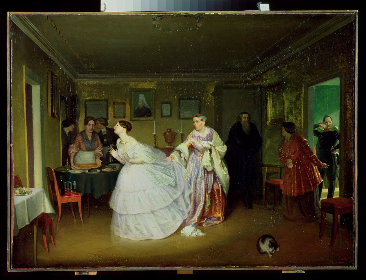 Propozycja małżeństwa złożona przez majora, 1851 autorstwa Pavel Andreevich Fedotov