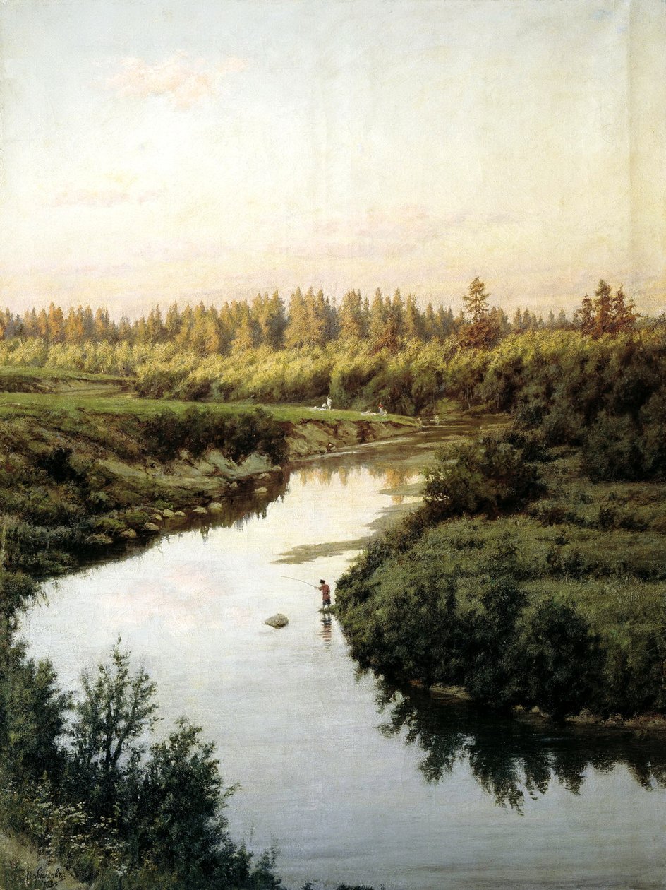 Krajobraz rzeki autorstwa Pavel Alexandrovich Briullov