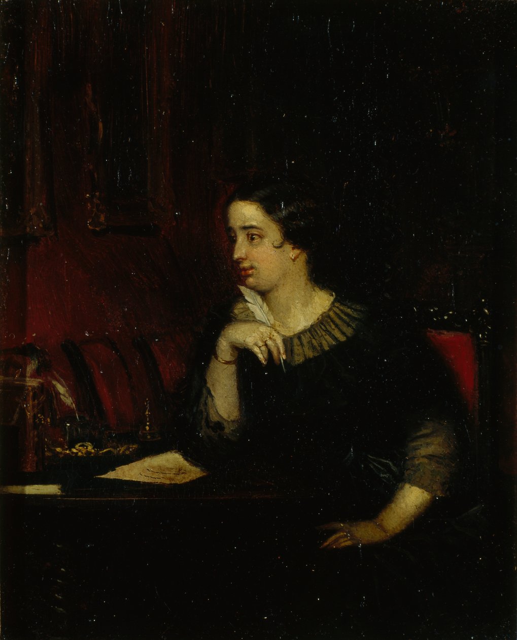 Portret poetki Jewdokii Pietrownej Rostopchina 1811-1858, 1850 autorstwa Pavel Andreevich Fedotov