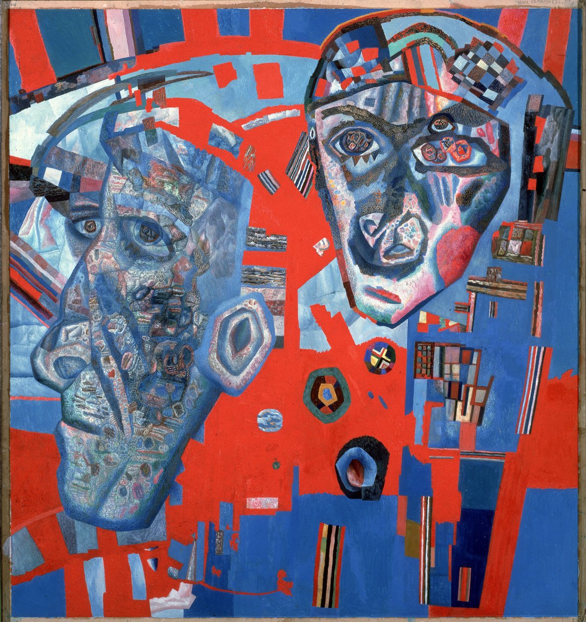 „Dwie głowy” Obraz Pawła Nikołajewicza Filonowa (1883-1941) 1925 Państwowe Muzeum Rosyjskie Sankt Petersburg autorstwa Pawel Nikolajewitsch Filonow