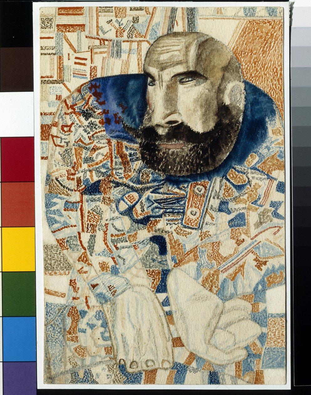 Woźnica - dzieło Pawła Nikołajewicza Filonova (1883-1941), akwarela na papierze (19x12,3 cm) autorstwa Pawel Nikolajewitsch Filonow