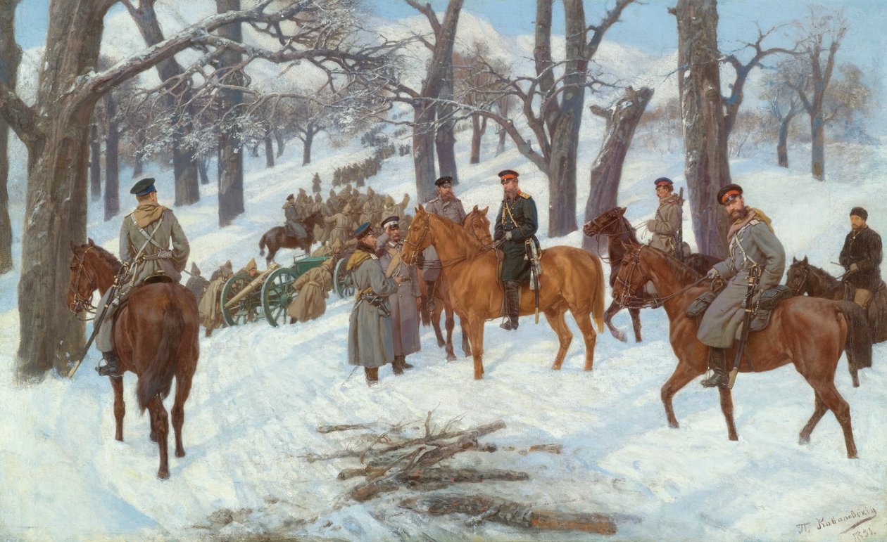 Generał hrabia Iosif Gurko na Bałkanach autorstwa Pavel Osipovich Kovalevsky