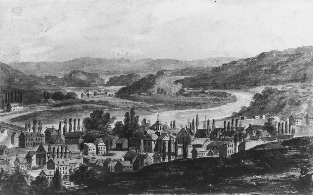 Miasto nad rzeką Mohawk w centralnym stanie Nowy Jork, 1811-ca. 1813. autorstwa Pavel Petrovic Svin