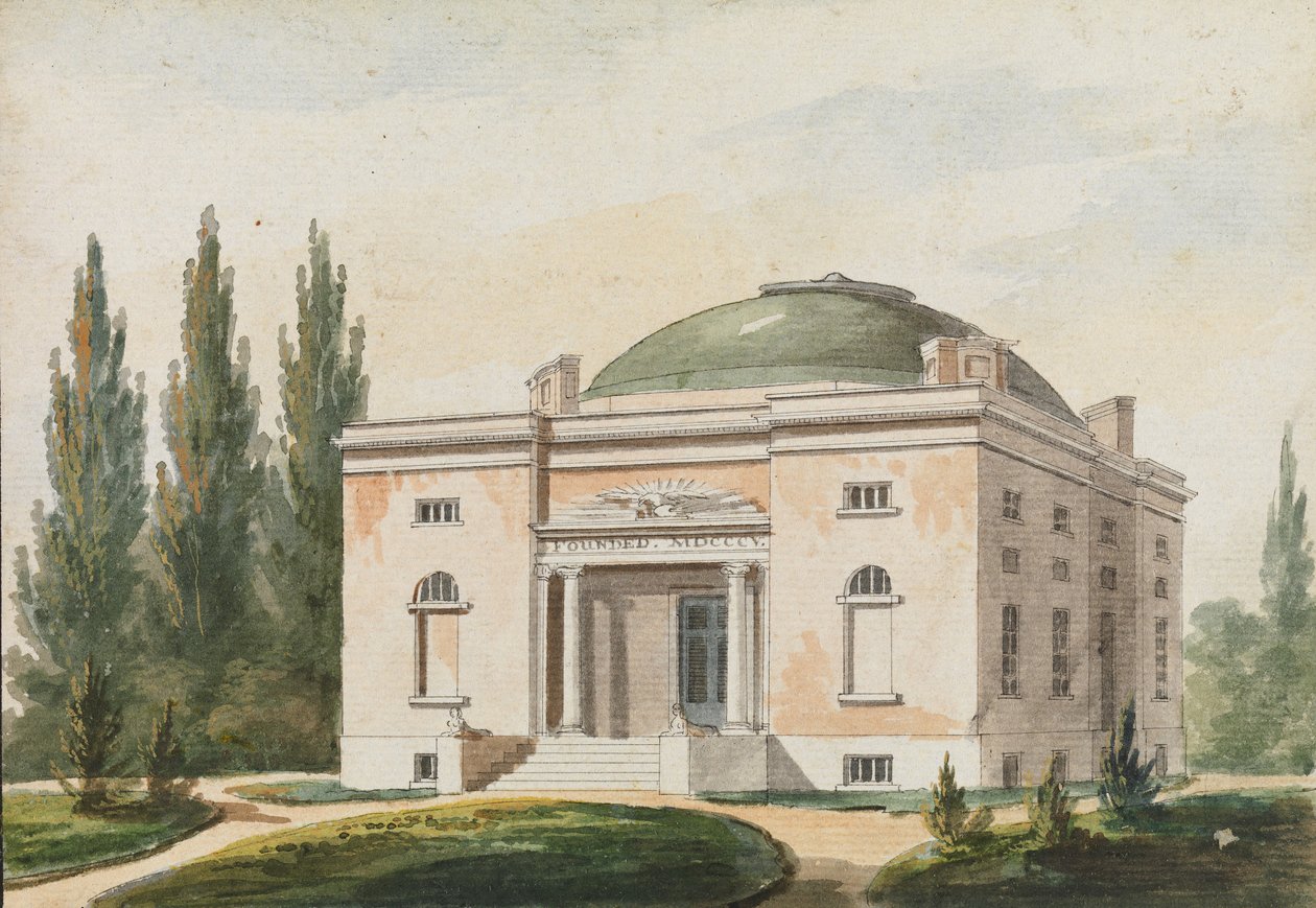 Akademia Sztuk Pięknych w Pensylwanii, Filadelfia Kopia po grawerowaniu..., 1811-ca. 1813. autorstwa Pavel Petrovic Svin