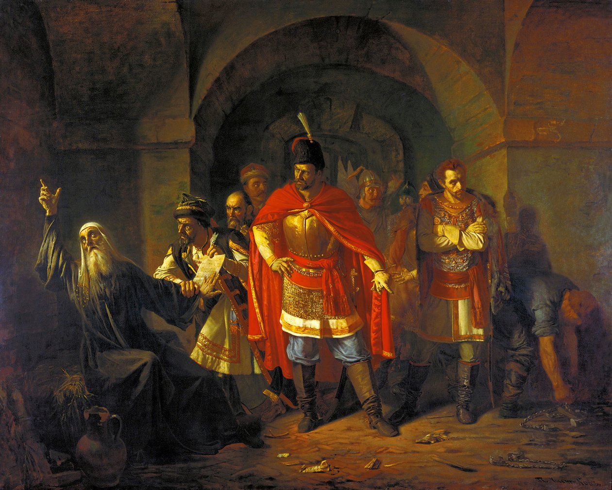 Patriarcha Hermogenes odmawia błogosławieństwa Polakom”, 1860. autorstwa Pavel Petrovich Chistyakov