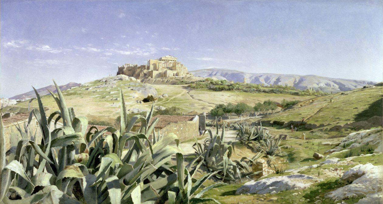 Widok na Akropol, 1893 autorstwa Peder Monsted