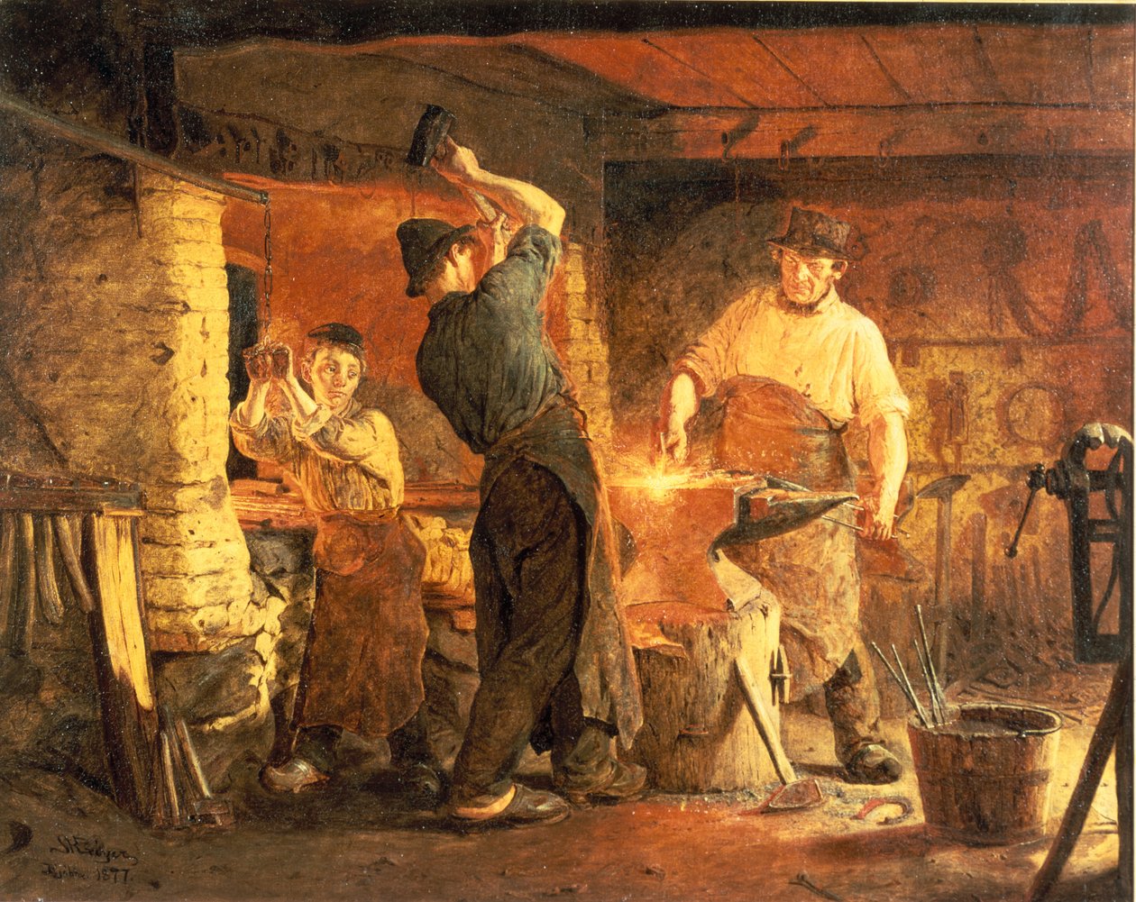 Kuźnia autorstwa Peder Severin Krøyer
