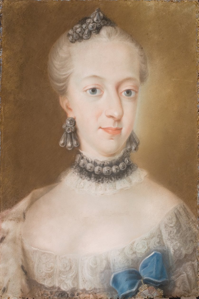 Portret Juliane Marie 1729-1796, królowej Danii i Norwegii, połowa XVIII w. autorstwa Peder Als