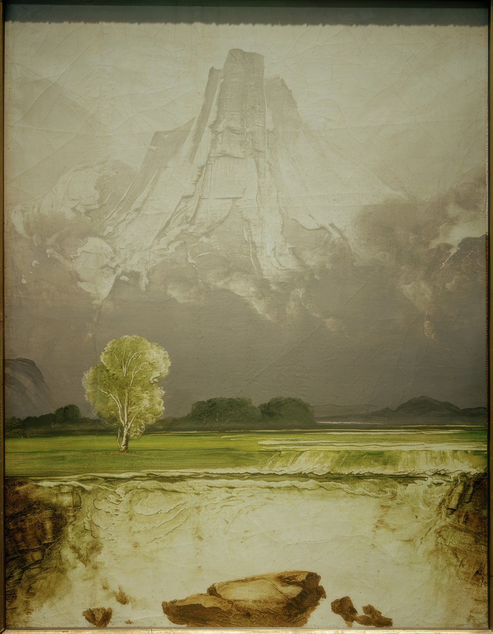Góra Stetind z brzozą autorstwa Peder Balke