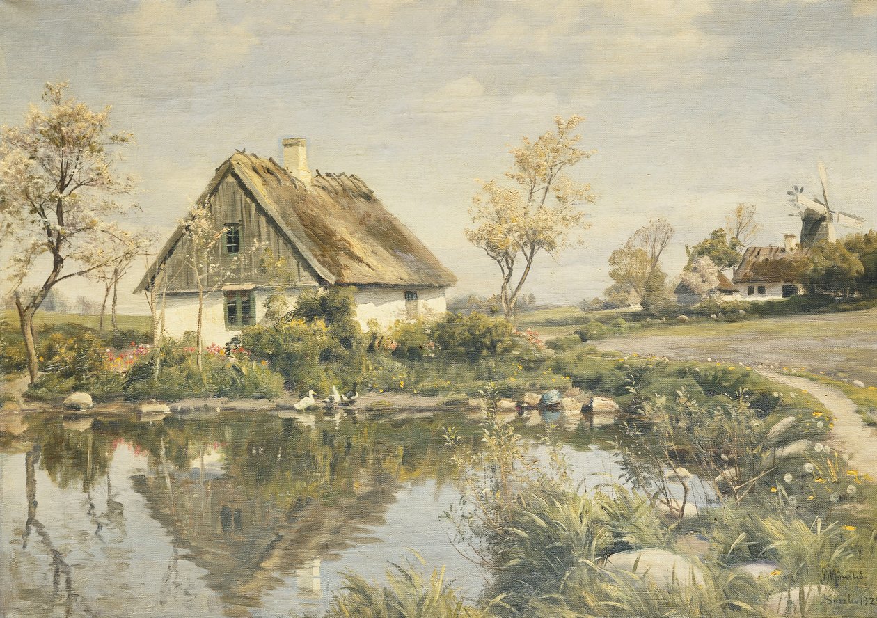 Domek nad stawem autorstwa Peder Monsted