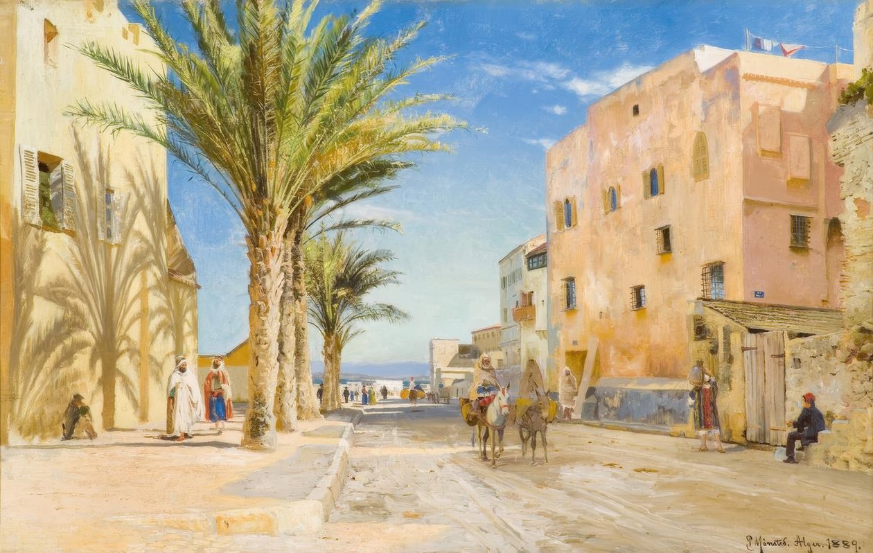 Algier, popołudnie w Algierze / obraz P.Mönsted autorstwa Peder Monsted