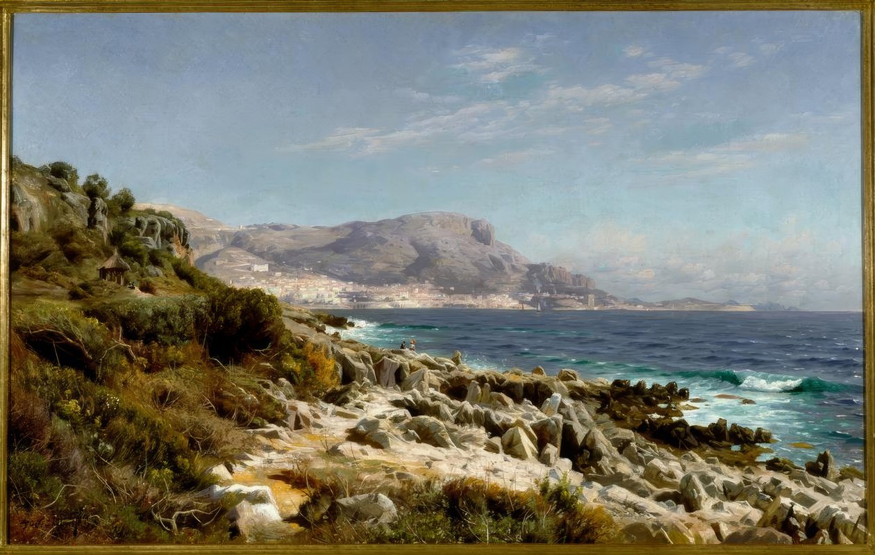 Wybrzeże w pobliżu Monte Carlo autorstwa Peder Monsted