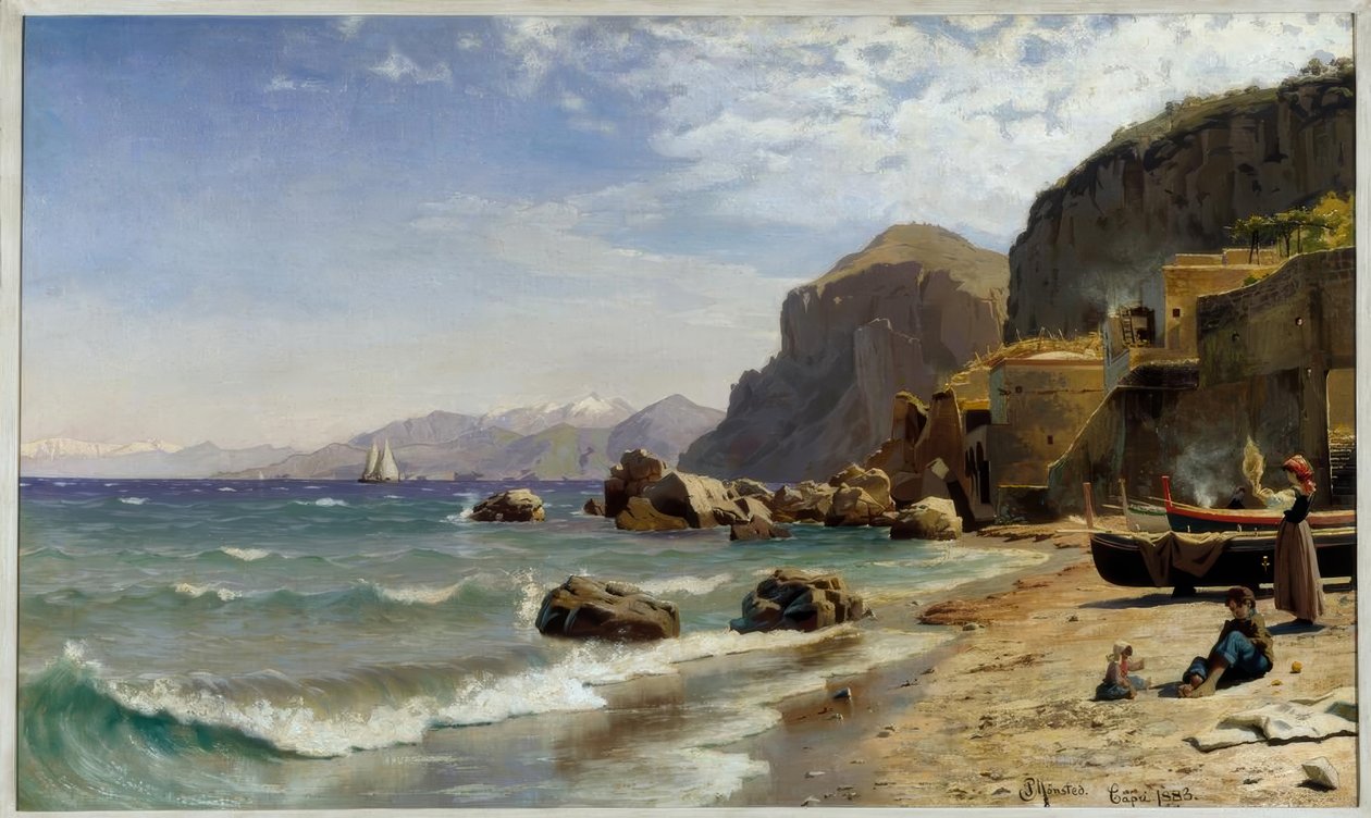 Plaża na Capri autorstwa Peder Monsted
