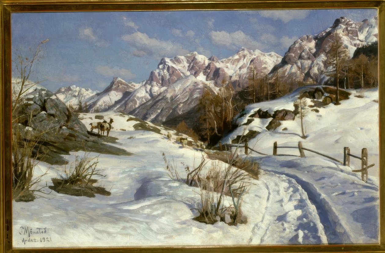 Zima w Engadynie autorstwa Peder Monsted