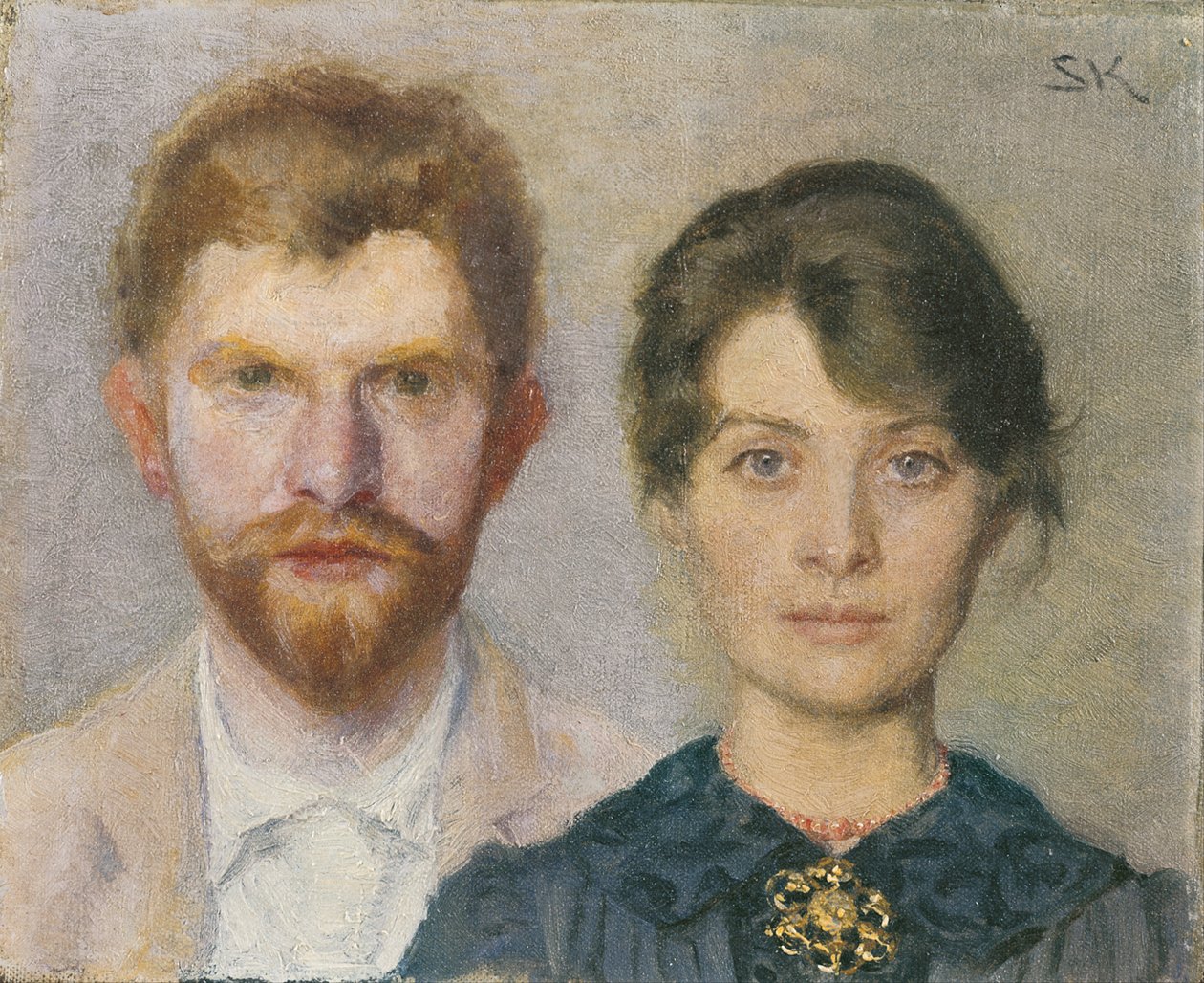 Podwójny portret Marii i P.S. Krøyera. Para przedstawiała się nawzajem autorstwa Peder Severin Krøyer
