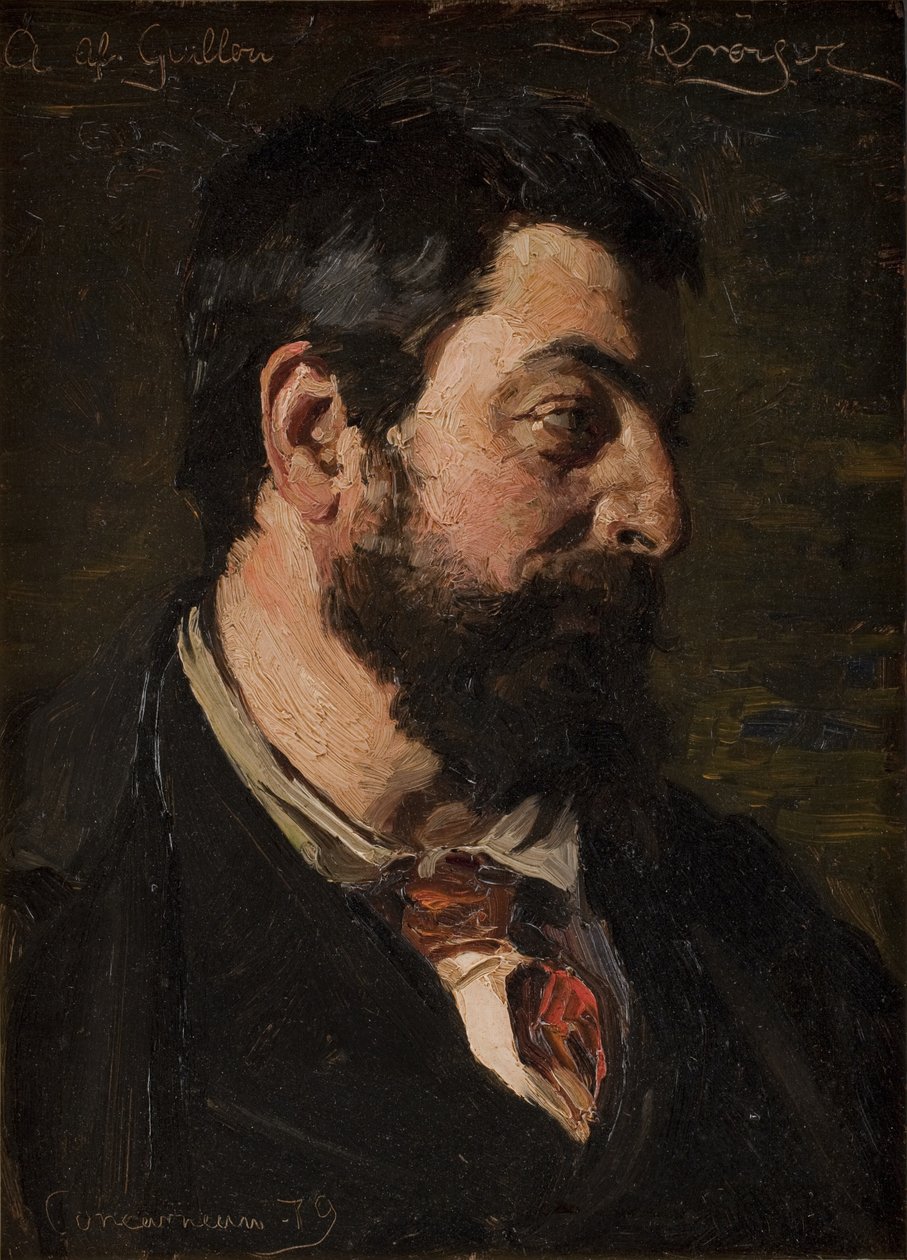 Portret francuskiego malarza Alfreda Guillou autorstwa Peder Severin Krøyer