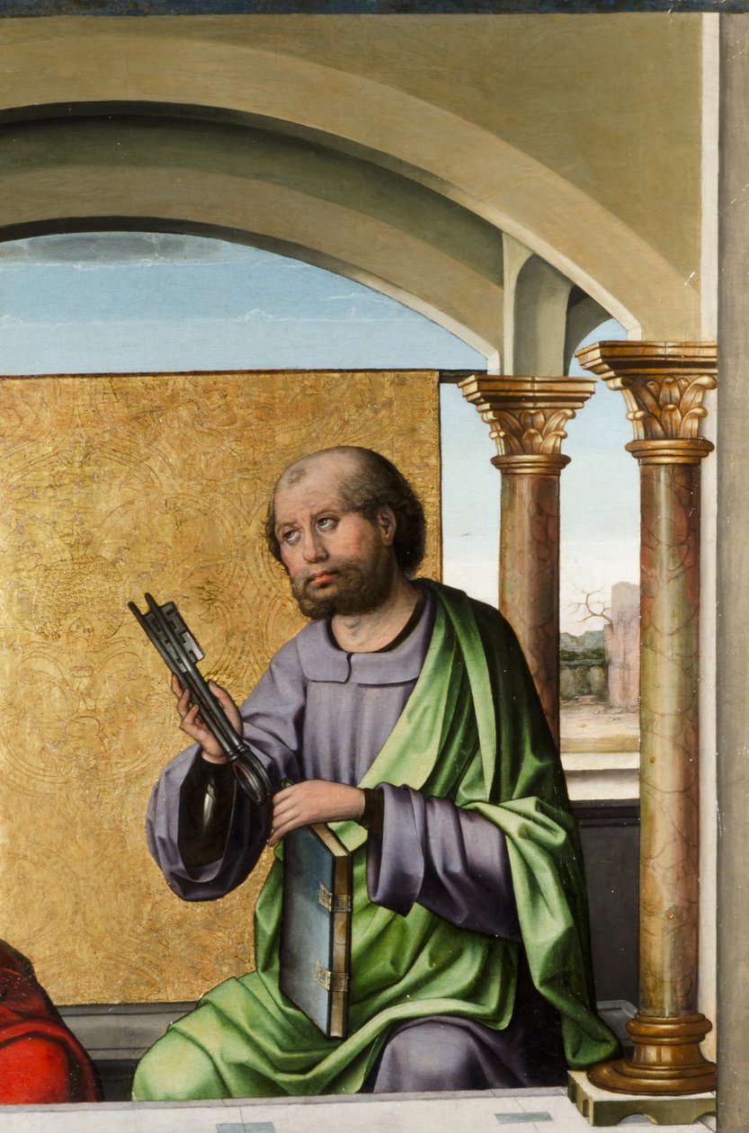 Święty Piotr, ok. 1495 (olej i złoty płatek na desce) autorstwa Pedro Berruguete