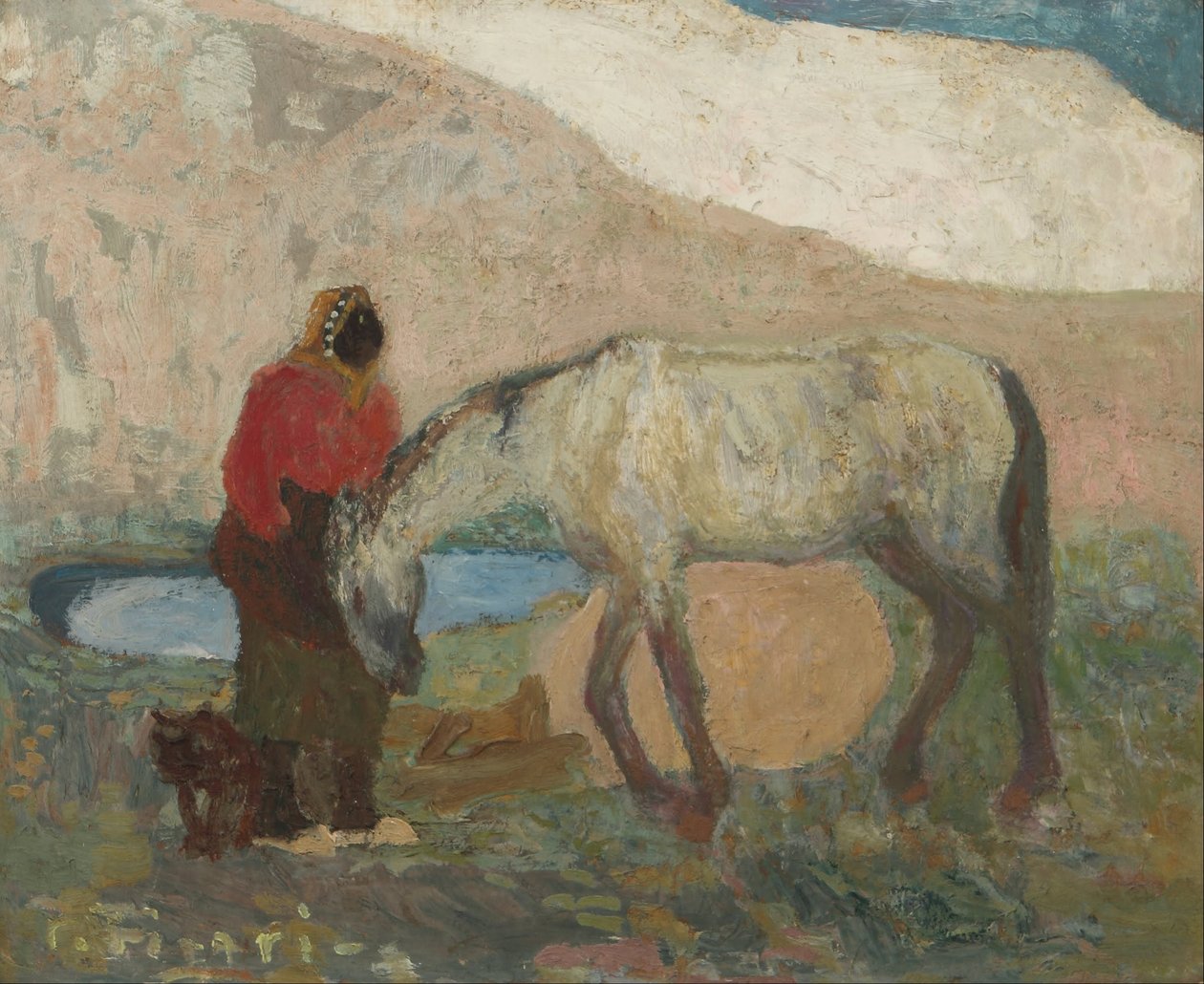 Praczki na wydmach lub Los amigos autorstwa Pedro Figari