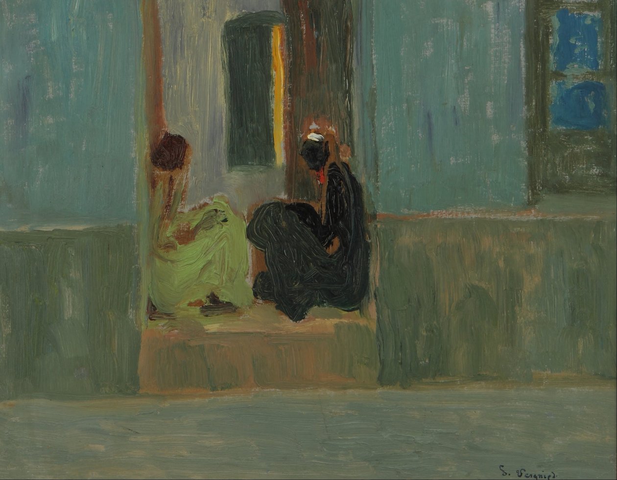 Czarny przy drzwiach lub Czarny przy wejściu autorstwa Pedro Figari