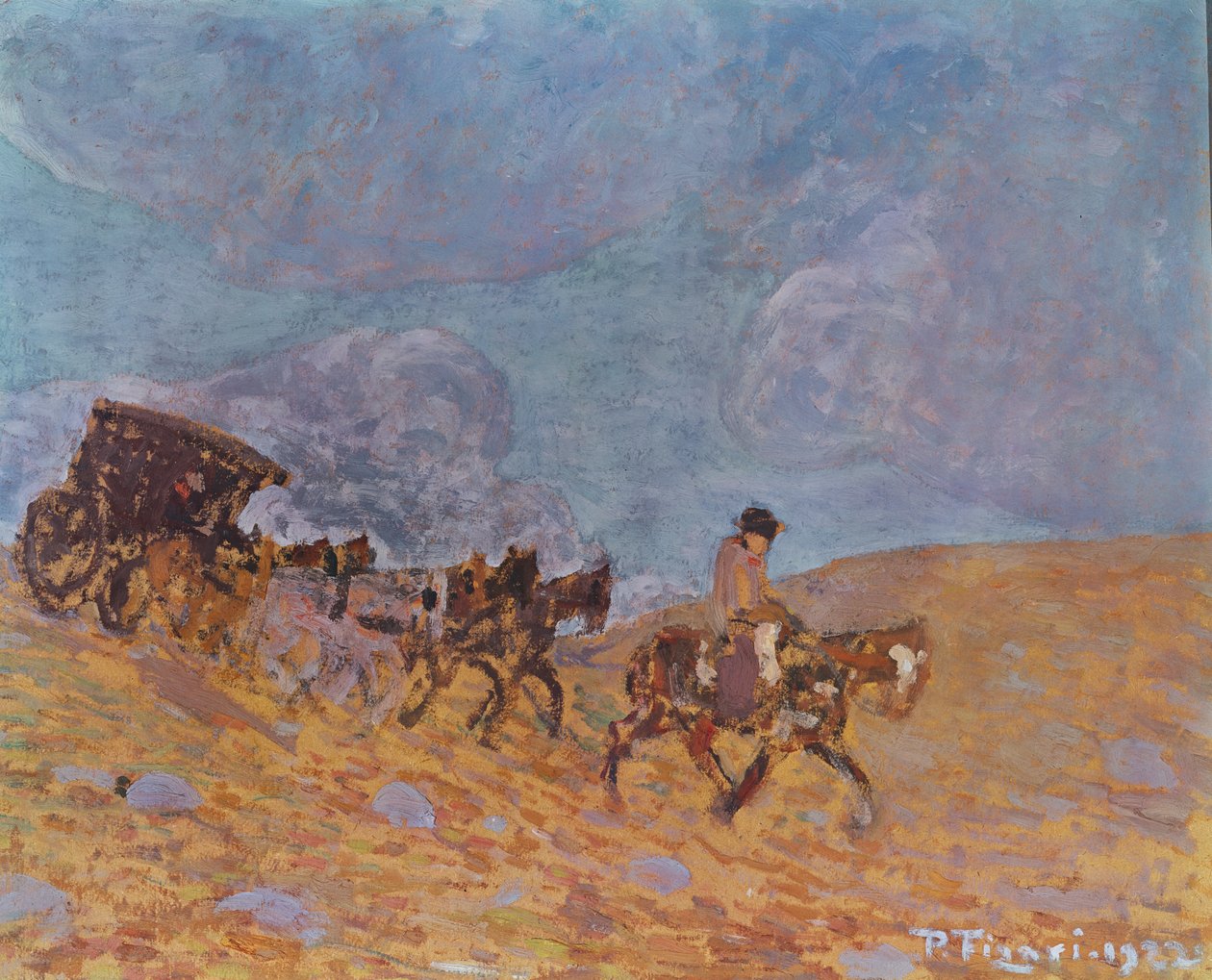 Dyliżans, 1922 autorstwa Pedro Figari