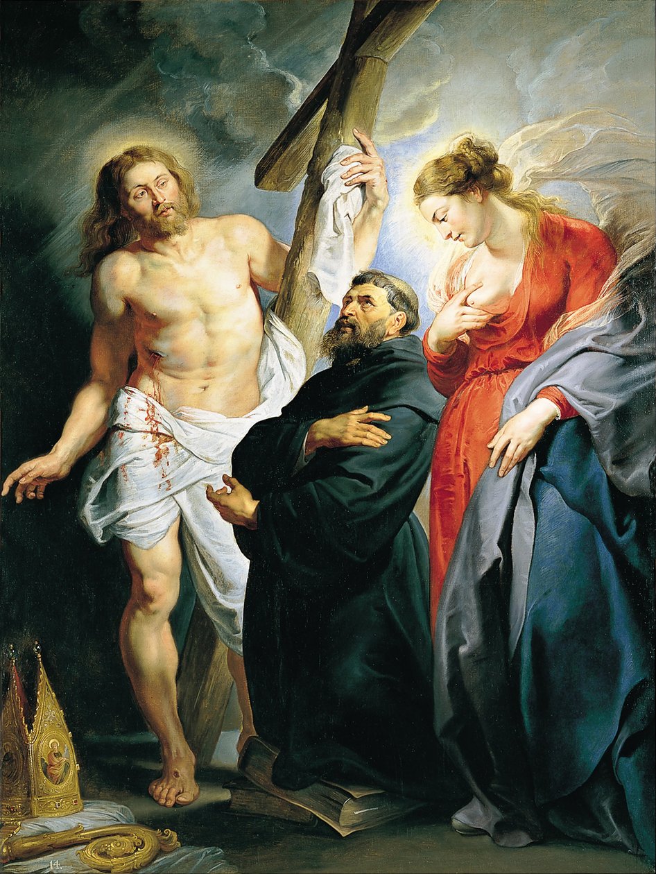 Święty Augustyn między Chrystusem a Dziewicą autorstwa Pedro Pablo Rubens