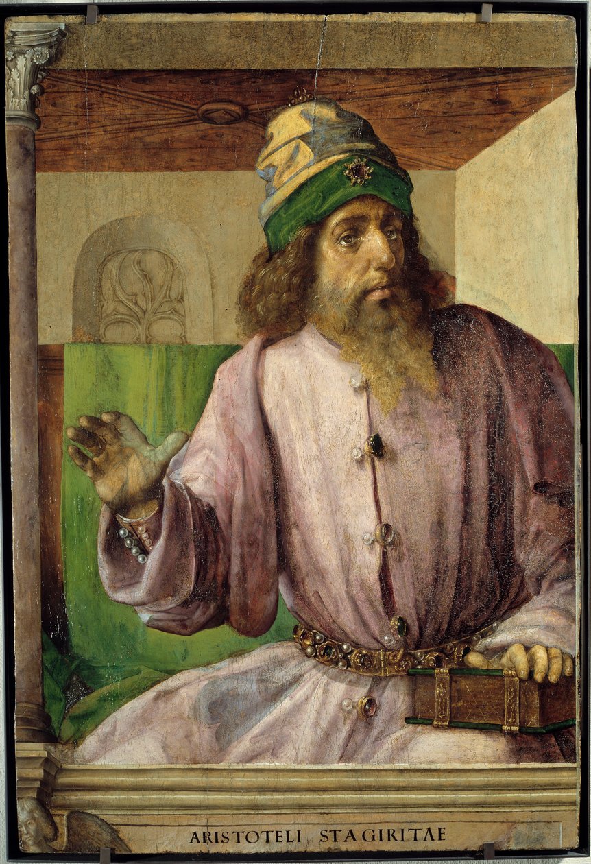 Portret Arystotelesa, filozofa greckiego. autorstwa Pedro Berruguete