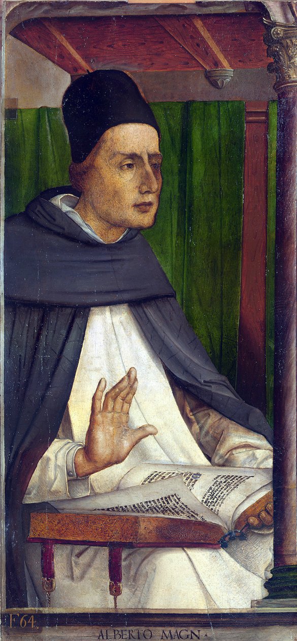 Św. Albert Wielki (1205-1280), (Albert Magnus, Albrecht von Bollstadt, Albert de Cologne) – Albertus Magnus par Berruguete, Pedro (1450-1503). Olej na drewnie, format: 116x53, ok. 1473-1475, Galleria Nazionale delle Marche, Urbino autorstwa Pedro Berruguete