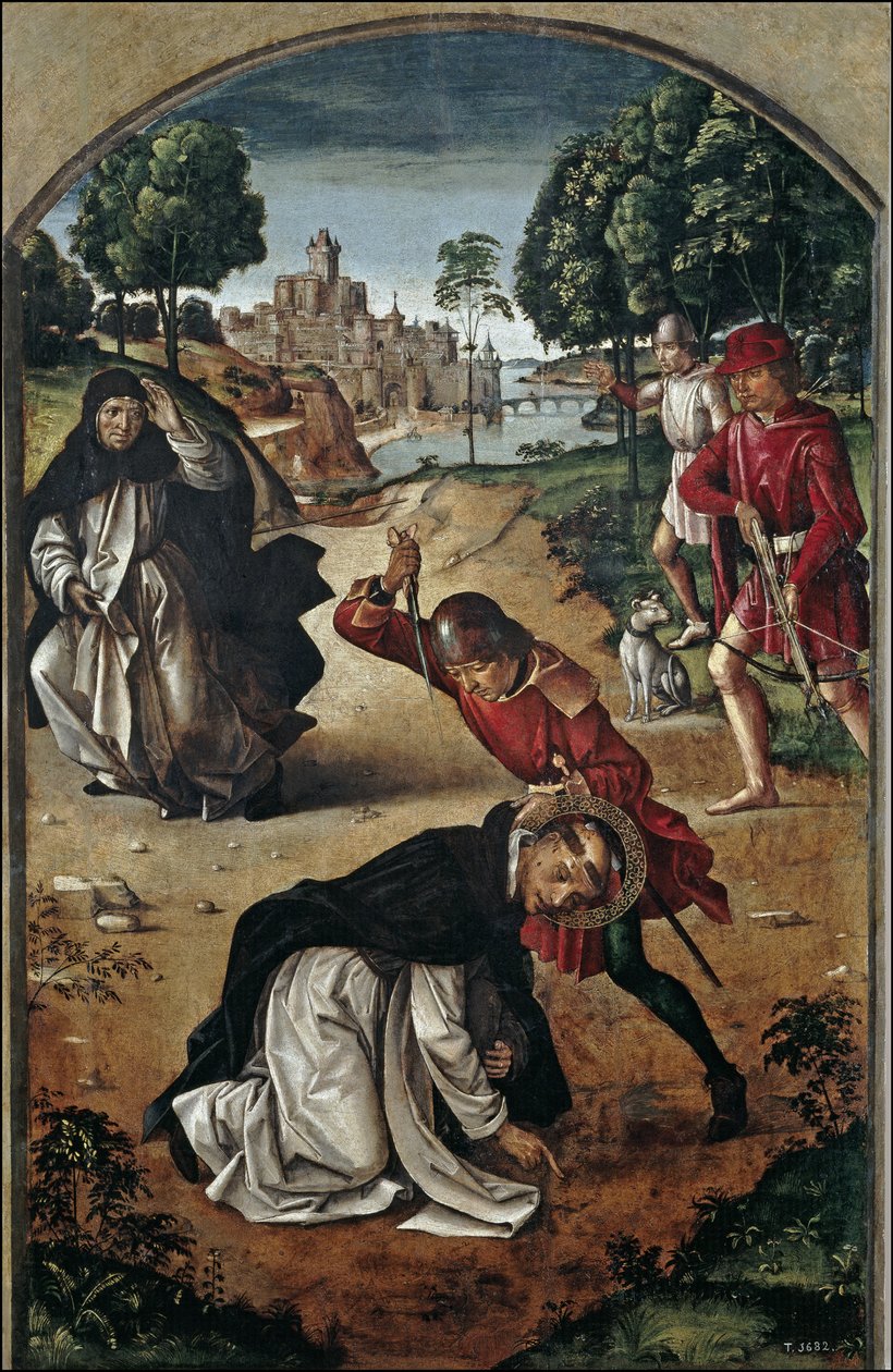 Śmierć św. Piotra z Werony, 1493-1499 autorstwa Pedro Berruguete