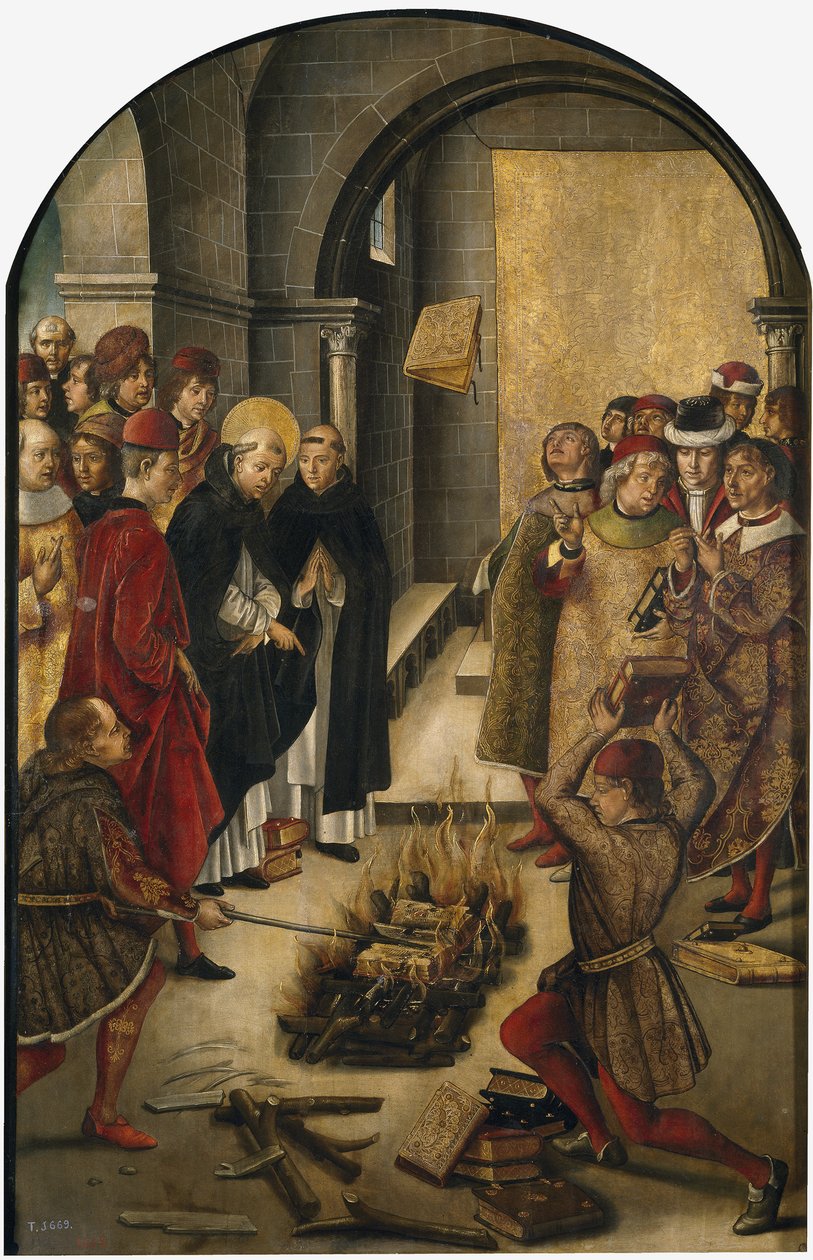 Spór między św. Dominikiem a albigensami, 1493-1499 autorstwa Pedro Berruguete