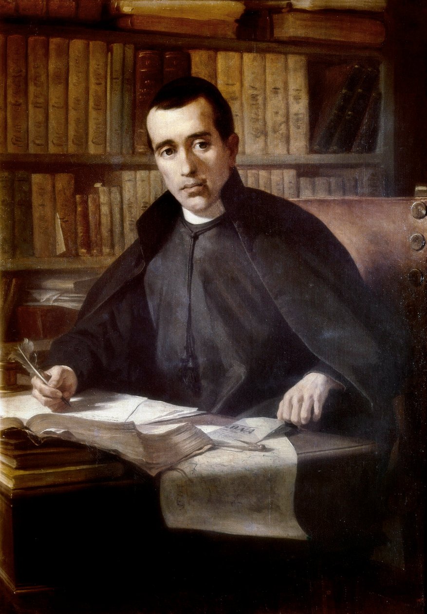 Portret hiszpańskiego filozofa i księdza Jacquesa Balmesa i Urpii (1810-1848), koniec XIX w. (olej na płótnie) autorstwa Pedro Borrell y del Caso